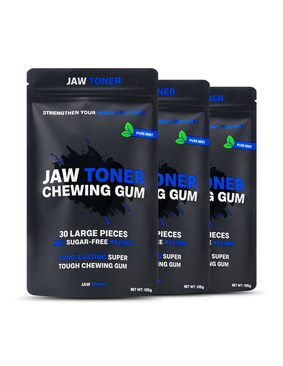 Jaw Toner Chewing Gum Pure Mint, 3 packets