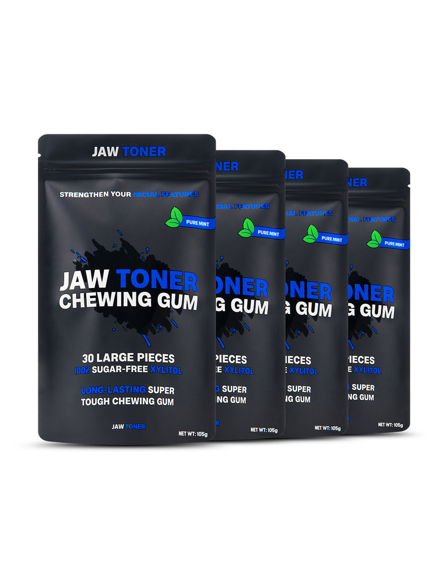 Jaw Toner Chewing Gum Pure Mint, 4 packets