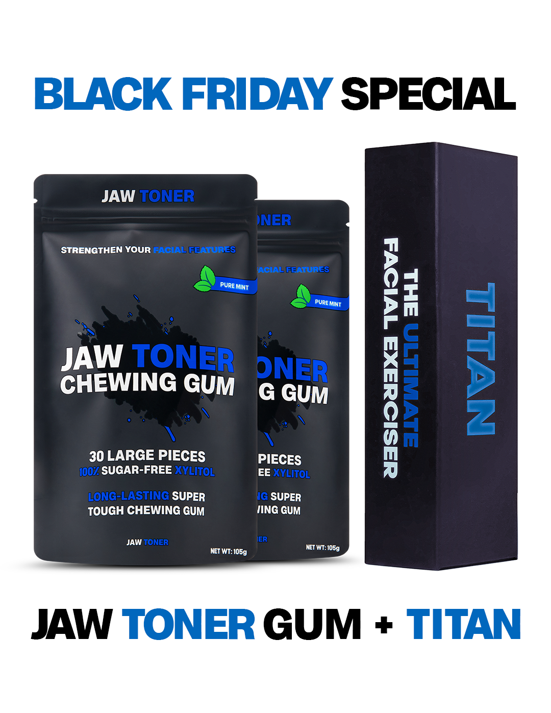 Jaw Toner Gum & Titan Bundle