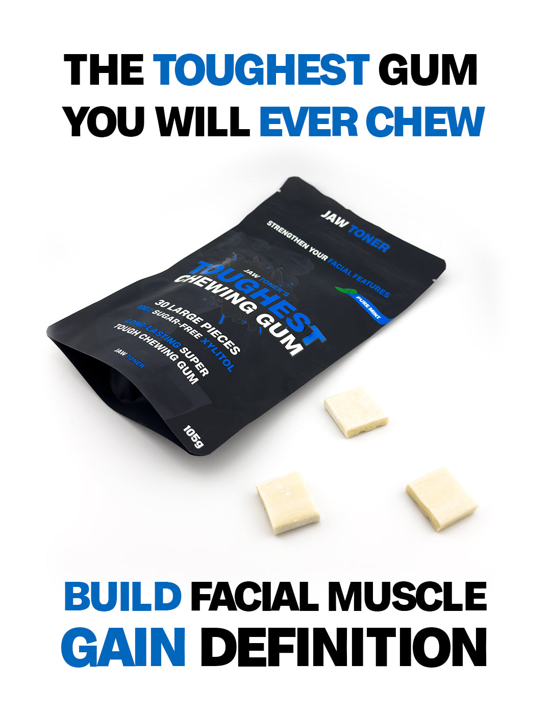 Jaw Toner's Toughest Gum - Pure Mint