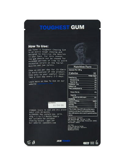 Jaw Toner's Toughest Gum - Pure Mint